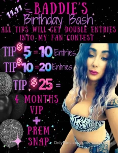 Today is my birthday and my fan contest is back live i m giving double