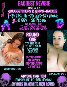 Baddest newbie round one who will be of s baddest newbie boost my part 1