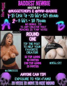 Baddest newbie round one who will be of s baddest newbie boost my part 5