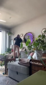 Watering my plants in my underwear