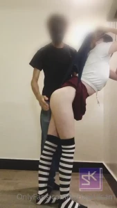 Atomic wedgie in nerd girl
