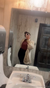 Mirror pics on the clock and i had the audacity to whip my titties out part 1