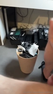 Tattooing myself and stroking my cock