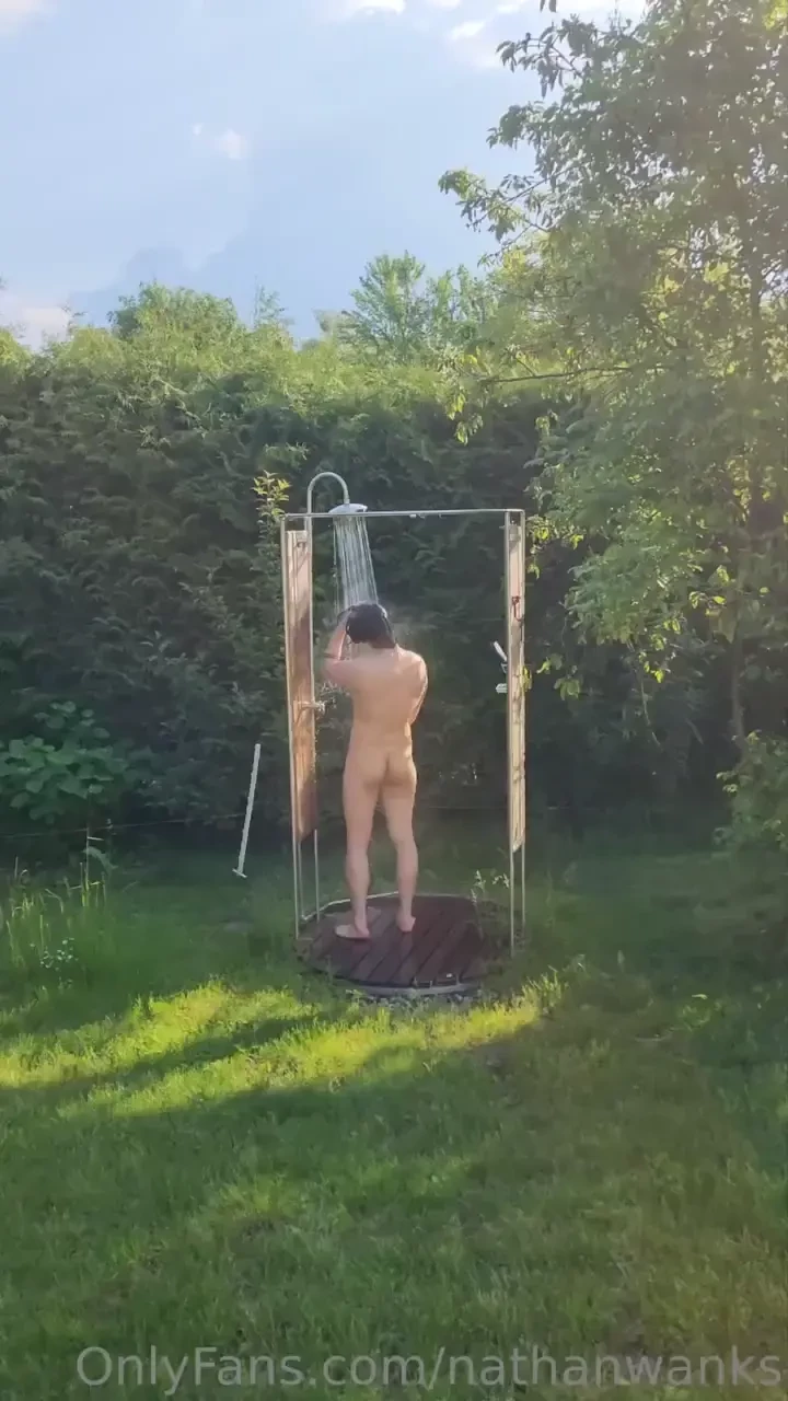 Enjoying a much needed cold shower on a hot and sunny day wanna join 