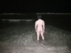 Nude beaches in the winter at night