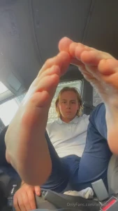 Sweaty feet on parking in public