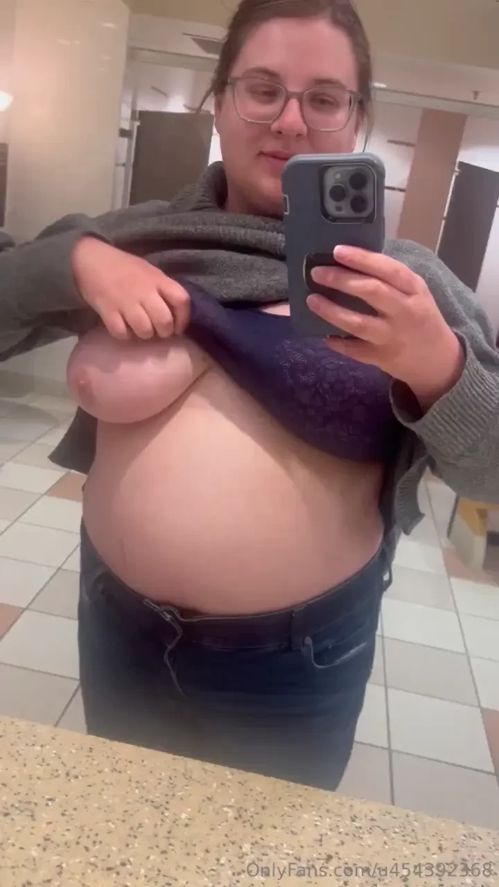 Flashing in the public theatre restroom 