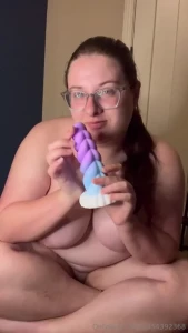 Playing with my new monster cock toy want a full video dm
