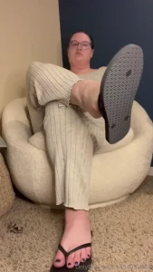 Dangling my flip flops in front of you are you strong enough to resist