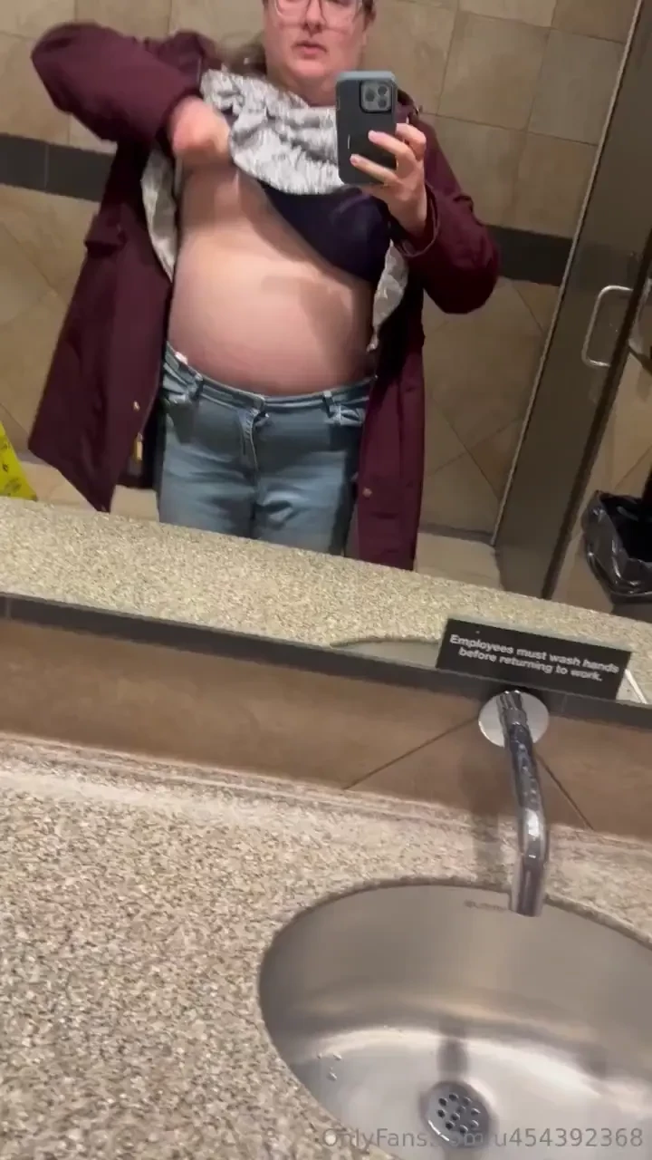Flashing in a public restroom part 28 