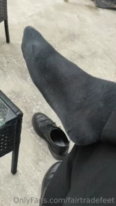 Long evening at work and is time to remove my shoes with those smelly