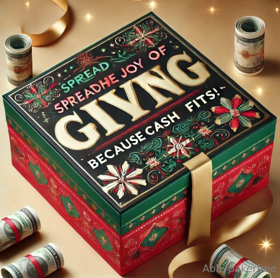 Christmas tip box leave the tip you want to give me and you will 