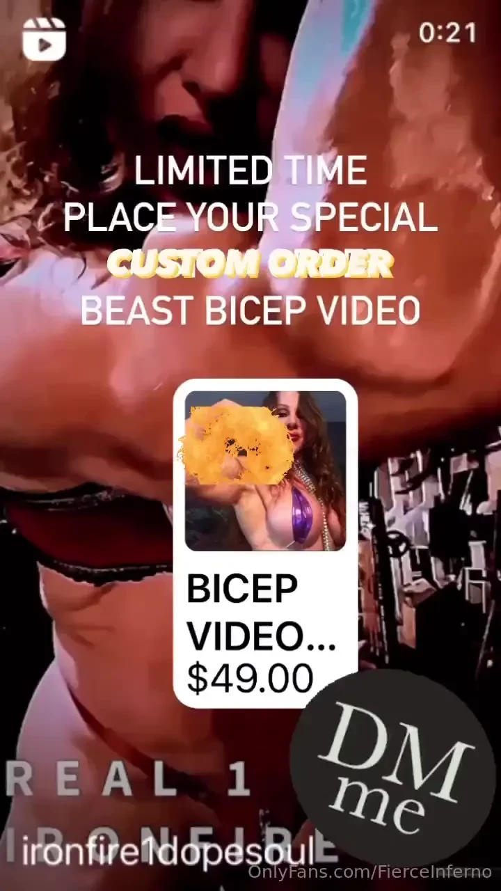 Dm me for your very own custom video made just for you bicep flexing 