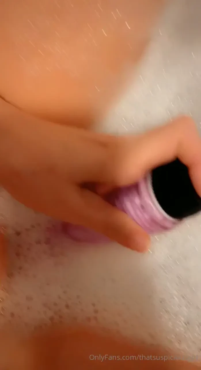 Soap fun before bed playing with my sensitive clit and look at those 