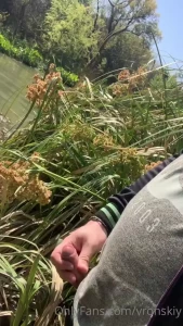 The idea of being caught jerking off in a public park made me so hot