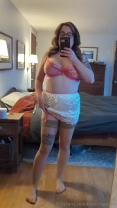 It s frigid outside but i m keeping it hot under my clothes a pink set