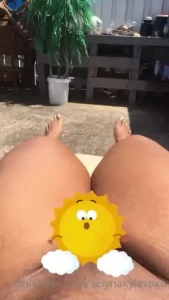 Let the out to sunbathe my premium fans got this uncensored photo for