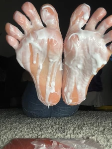 Jeez you came all over my feet