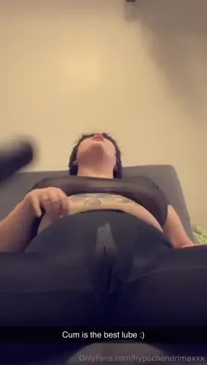 Using cum as lube to play with myself over and under my pants feels so 