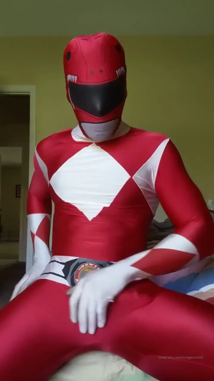 Super heros need cock and ass too red ranger with the giant red rocket 