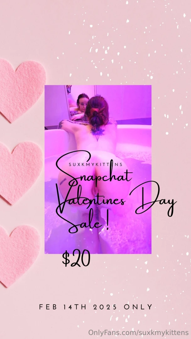 Happy v-day today my snap is 20 only send me a tip and give my snap 