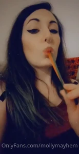 Movie nights with briellebell3 end up with boob and food fun just