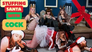 Stuffing santa with cock santa has been such a hoe hoe hoe this year i part 1