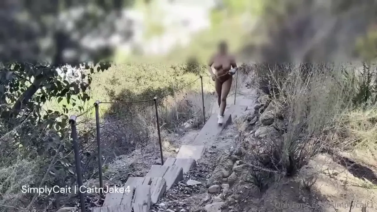 Nude in my sneakers - taking in the day on a walk what you see was all 