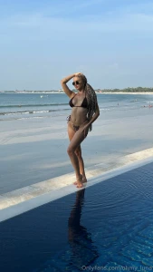 I went to the beach with a bikini but by the third minute i decided it