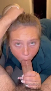 Message me video 2 to watch me sloppily suck and gag on his dick i