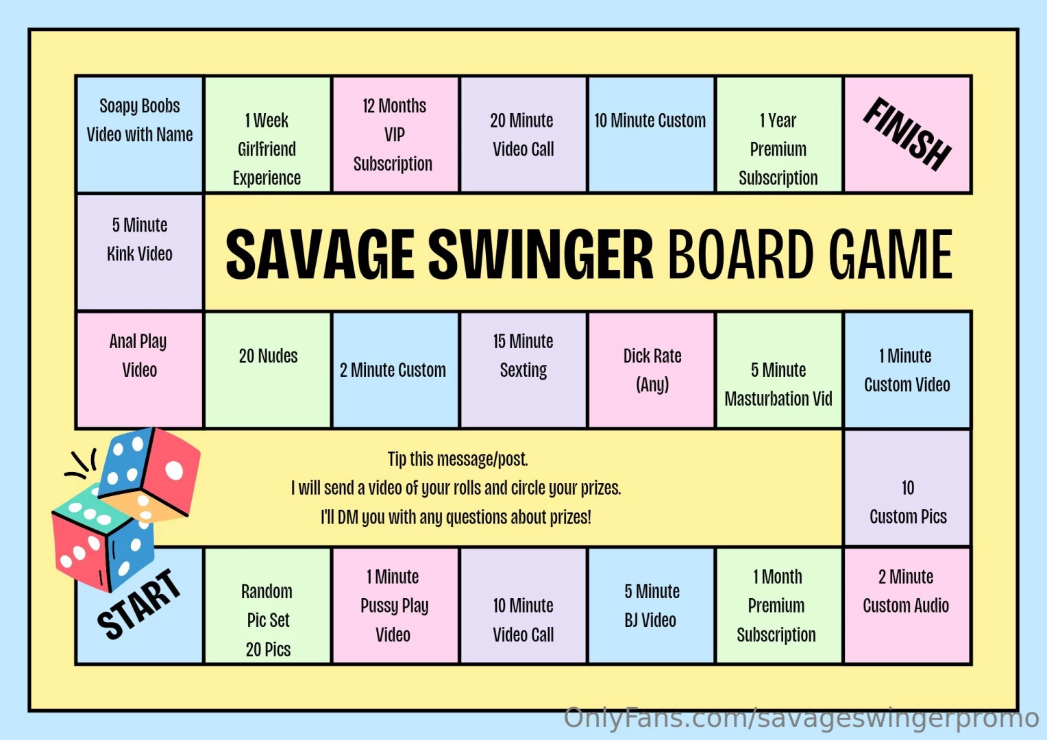 New game roll the dice tip and get a video with your virtual dice roll 