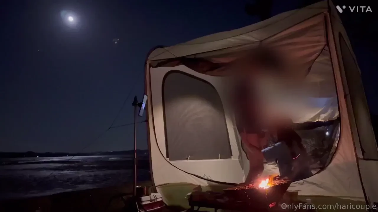 Outdoor sex while camping 