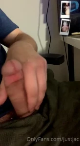 Little precum wet jerking