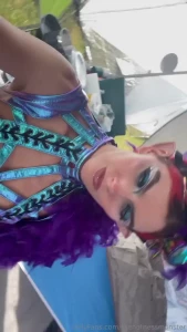 I love a good tiny rave outfit