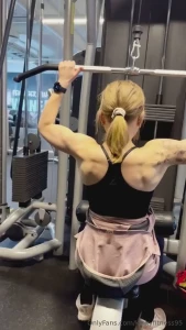 Back workout today want to see me naked follow my vip its 20 off free
