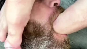 Feasting on jeremy_feist s feet while he spits and cums on my face