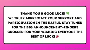 It s time i m thrilled to announce the winner of my raffle i recorded