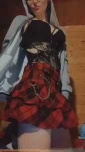 I hope u like what s underneath that skirt it s my 6 inch erect cock