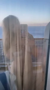 You me naked with the sound of the ocean waves and a beautiful sunset
