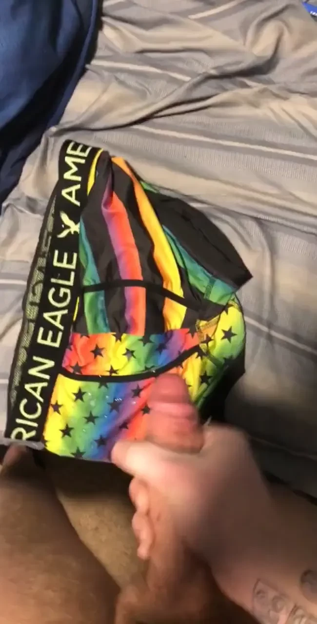 Day 1 of 25 has sold so here s me caking the undies in cum 