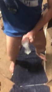 The last cumshot video i took before getting my pubes tatted