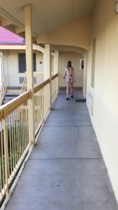 Quick bikini show at the hotel