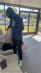 The neighbors were outside doing yard work that s so embarrassing ugh