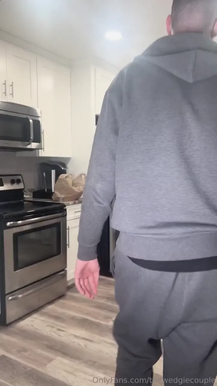 Putting away groceries wedgie 