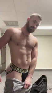 Wore a jockstrap under my gym shorts today