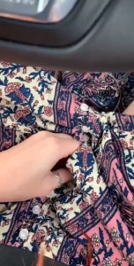 A little horny in the car with no panties on this morning on my