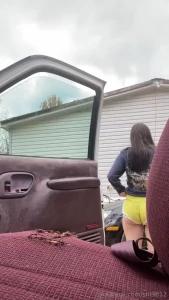 Point of view you watch me get out of the work truck