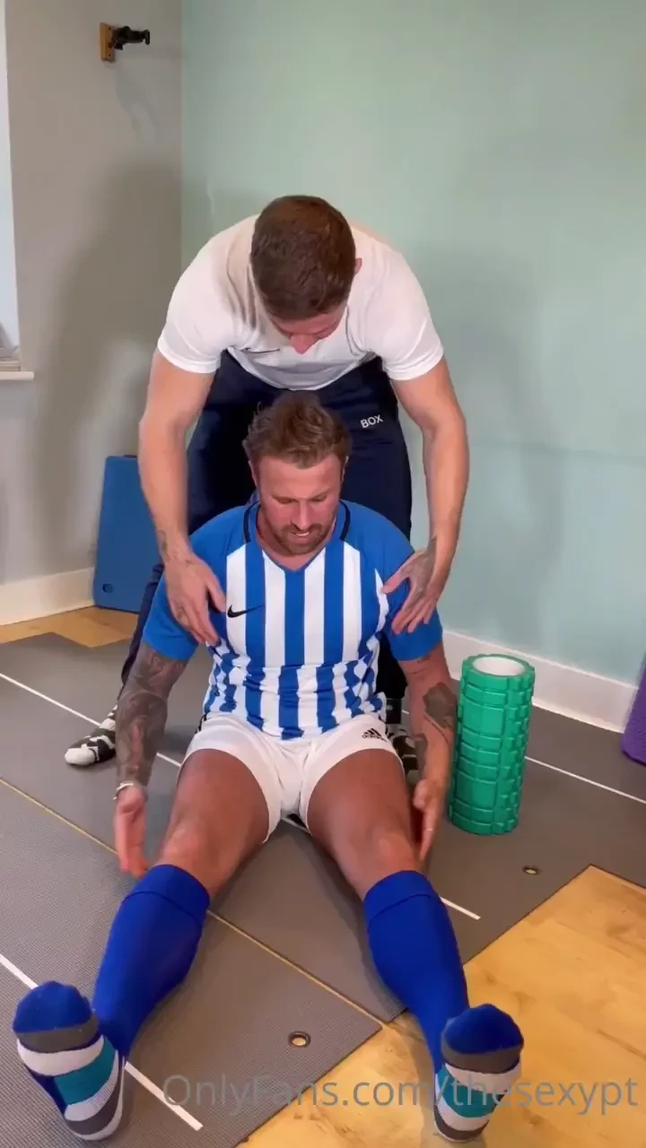 Stretching out rossilino after his football match you know pt is 