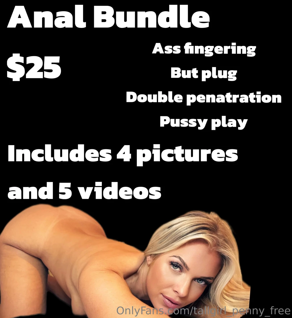 Anal lovers first fan to tip 25 will get an anal bundle sent straight 