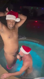 Had fun with bb in the hot tub tonight christmas fun